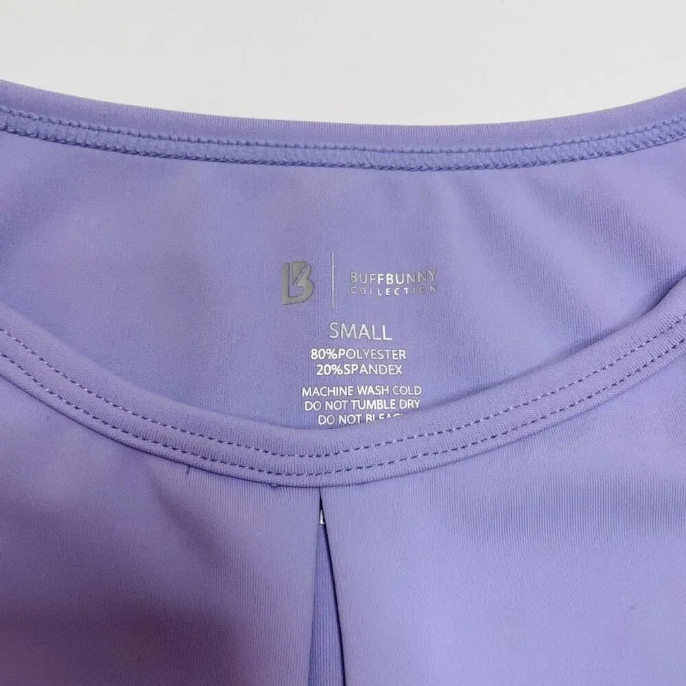BuffBunny Step Up Crop Lennox Sports Bra Purple Size Small